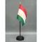 Tajikstan Desk Flag with Base; American Made Rayon 4x6 inch Miniature Table Set Includes One Small Mini Country Stick Flags and One Black Stand